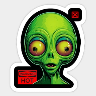 Green Face Sticker